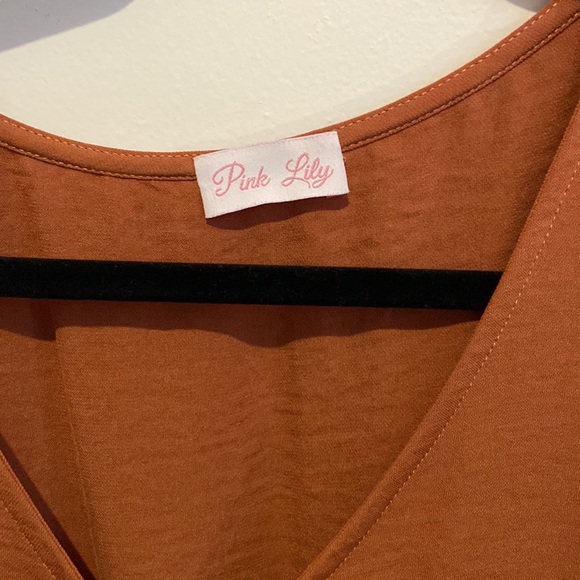 Pink Lily You’re So Gorgeous Rust Blouse - Picture 2 of 4